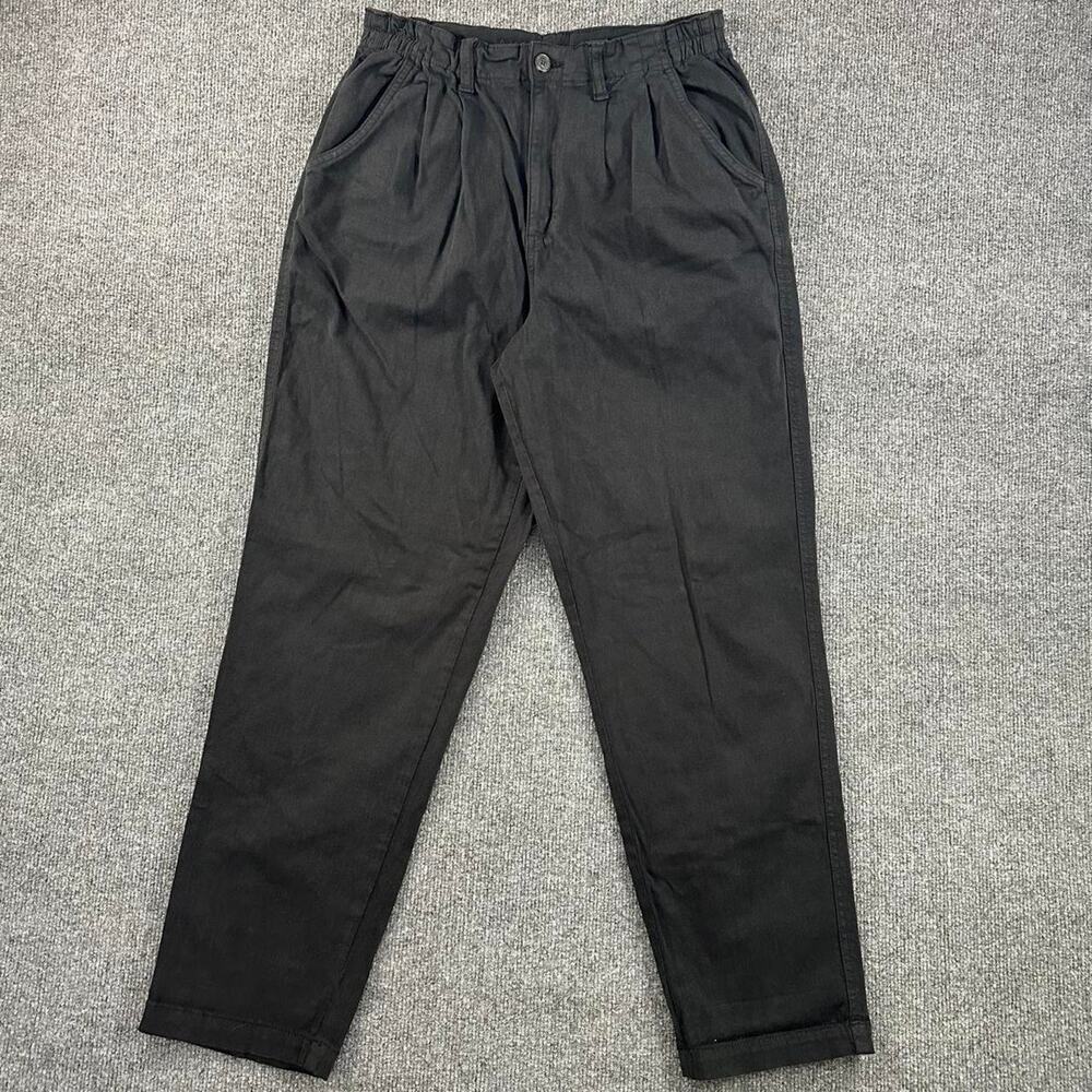 American Eagle Women’s Loose Fit Pleated Trouser Straight Leg Cotton Pants 10